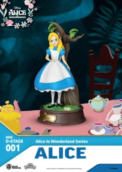 BEAST KINGDOM Alice Au Pays Des Merveilles Statuette Pvc Mini Diorama Stage Alice 10 Cm
