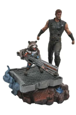 Diamond Select Avengers Infinity War Statuette Marvel Premier Collection Thor & Rocket Raccoon 30 Cm