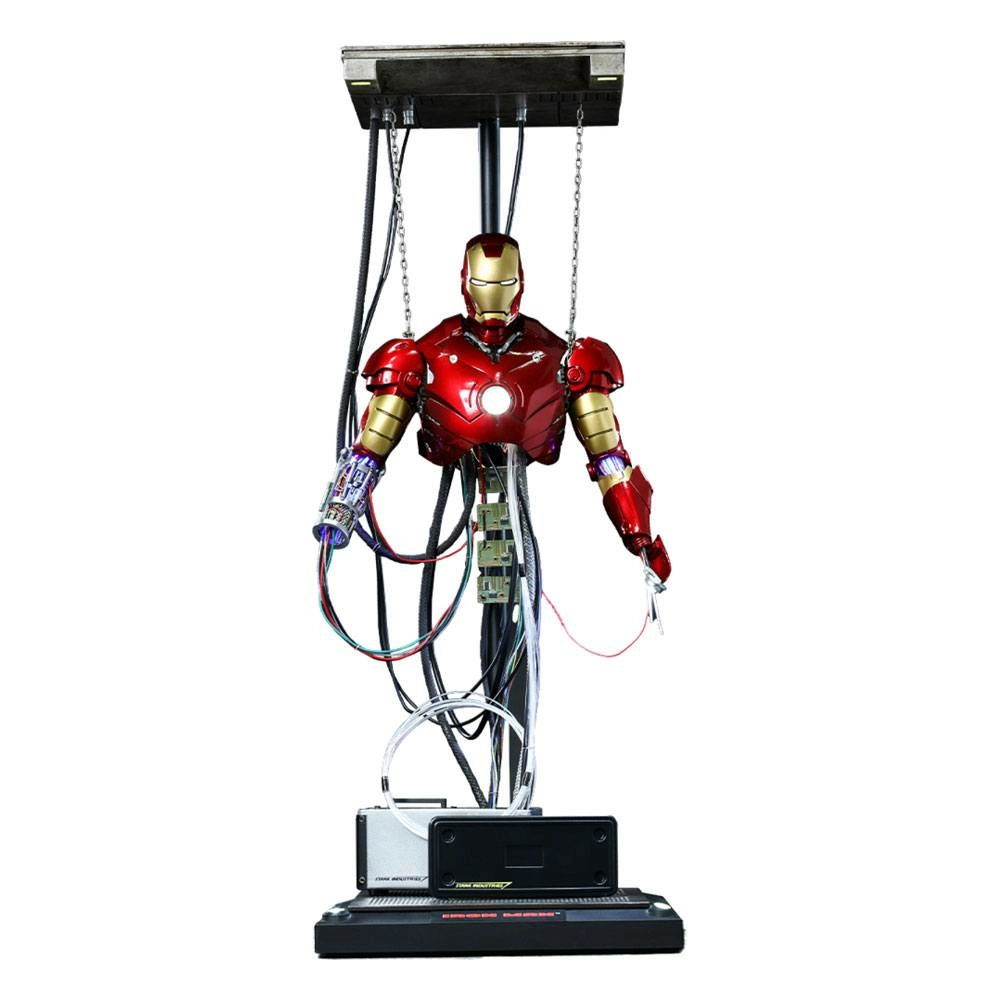 Hot Toys Iron Man Figurine Movie Masterpiece 1/6 Iron Man Mark Iii (construction Version) 39 Cm