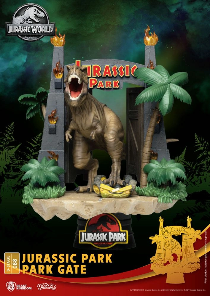 BEAST KINGDOM Jurassic Park Diorama Pvc D-stage Park Gate 15 Cm