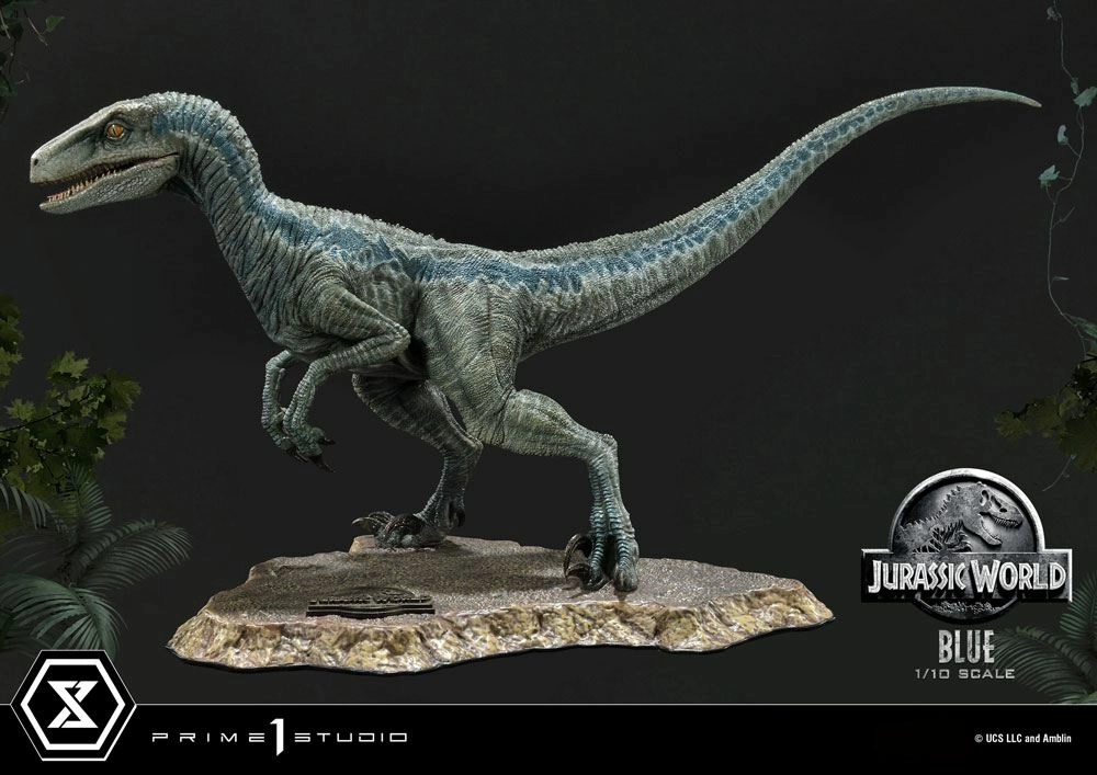 Jurassic World: Fallen Kingdom Statuette Prime Collectibles 1/10 Blue (open Mouth Version) 17 Cm
