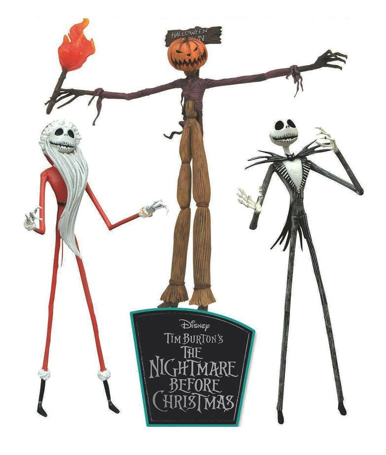 Diamond Select L'Étrange Noël De Monsieur Jack Pack 3 Figurines The Jobs Of Jack Skellington 18 Cm