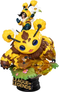 BEAST KINGDOM League Of Legends Diorama Pvc D-stage Nunu & Beelump & Heimerstinger 16 Cm