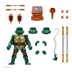 SUPER7 Les Tortues Ninja Figurine Ultimates Warrior Metalhead Michelangelo 18 Cm - Figurines Articulées