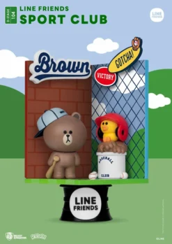BEAST KINGDOM Line Friends Diorama Pvc D-stage Sport Club Closed Box Version 16 Cm