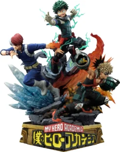 My Hero Academia Statuette Midoriya, Bakugo & Todoroki 69 Cm