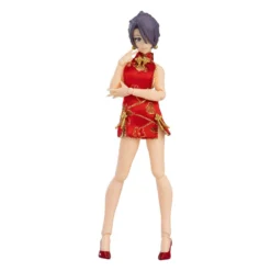 Max Factory Original Character Figurine Figma Female Body (mika) With Mini Skirt Chinese Dress Outfit 13 Cm
