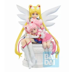 BANPRESTO Sailor Moon Eternal Ichibansho - Eternal Sailor Guardians - Eternal Sailor Moon & Eternal Sailor Chibi Moon Figure 14cm