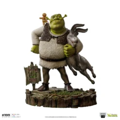 Shrek Statuette 1/10 Deluxe Art Scale Shrek, Donkey And The Gingerbread Man 26 Cm
