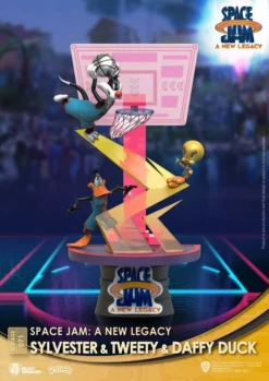 BEAST KINGDOM Space Jam: A New Legacy Diorama Pvc D-stage Sylvester & Tweety & Daffy Duck Standard Ver. 15 Cm
