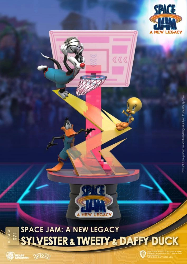 BEAST KINGDOM Space Jam: A New Legacy Diorama Pvc D-stage Sylvester & Tweety & Daffy Duck Standard Ver. 15 Cm